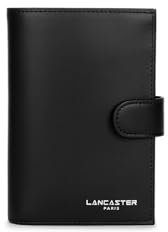 Lancaster | Smooth - Portefeuille Refente de Cuir de Vachette Lisse Noir