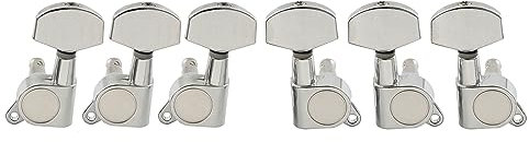 Musiclily Pro L3+R3 Set Meccaniche per Chitarra Elettrica Acustica, Big Button Cromato