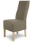 SCHEFFLER-Home Stuhlhussen Stretch Luna-Lang/elastische Flanell Stuhlabdeckung Taupe/Stuhlhussen elastisch Schwingstühle/Spann-Bezug Stuhl Überwurf als eleganter Schonbezug