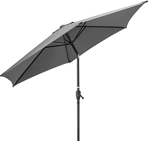 CHRISTOW Tilting Garden Parasol Umbrella UV Protective Polyester Canopy With Crank Handle