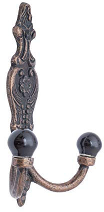 Vintage Garderobenhaken schwarz Keramikkugeln | Antik-Look Bronze Keramik | Keramikhaken, Wandhaken, Kleiderhaken