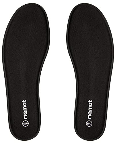 riemot Solette Memory Foam Uomo Donna, Soletta Scarpe per Stivali da Lavoro e Scarpe da Passeggio, Sport Solette per Assorbimento Degli Urti e Ammortizzazione, Comfort, Soffice uomo nero EU41