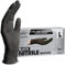 ForPro - Guantes desechables de nitrilo, resistentes a los químicos, sin polvo, sin látex, no estériles, aptos para alimentos, 4 mil, negro, grande, 100 unidades