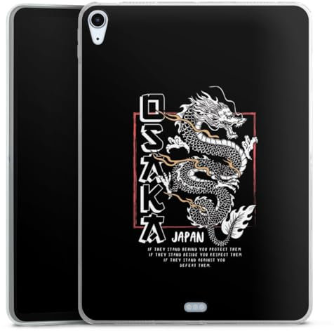 DeinDesign Silikon Hülle kompatibel mit Apple iPad Air 2020 (2020) Case Tablet Hülle Japan Drache Meer