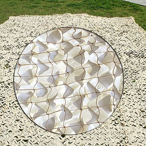 YQOLG87 Tarnnetz verstärken,Tarnungszubehör, Sonnenschutznetz für den Außenbereich,Anti-UV,Doppelschichtig,150D,Leicht,Langlebig,2x4m,3x6m,7x5m, (Creme-Weiß),4x5m(13 * 16ft)-A