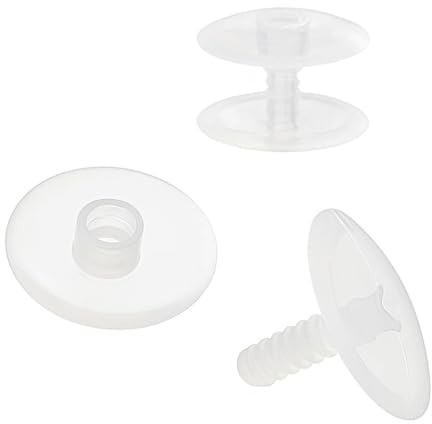 KLEBESHOP24 Druck-Ösen Kunststoff Füllhöhe 5-10 mm, 50 Stück | transparent, für Standard-Löcher mit 0,5 cm Durchmesser, zum schnellen Heften von Mappen, Fächern, etc.