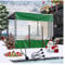 AFGZQ Vinyl-Vorhang for Den Außenbereich Wetterbeständiges Vorhangpaneel Terrassenüberdachung for Terrasse, Pergola, Veranda, Pavillons, mit Elastischer Kordel Color : Green, Size : 3x3m/9.84x9.84f