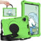 Custodia per tablet Galaxy Tab A 2019 da 10,1 pollici, motivo ragnatela EVA schiuma, con supporto per maniglia ad anello e tracolla per tablet per Samsung Galaxy Tab A SM-T510/T515, verde