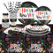 DPKOW Silvester Deko 2025, Tischdecke Silvester Pappteller Silvester Servietten Happy New Year Pappbecher Strohhalme Papier für Deko Silvester Party 2025 Neujahr Deko Silvester Tischdeko,101 Stk