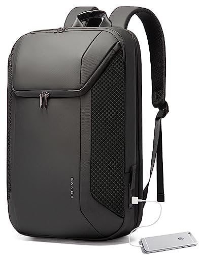 BG FUTURE AESTHETICS BANGE Smart Business Backpack Waterproof travel backpack with 3.0 charging port for men and women (Black)