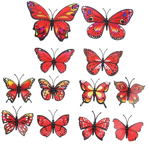 OSALADI 120stücke Teiliges Schmetterling Wandtattoo Abnehmbare Wandaufkleber Für Schlafzimmerdekoration Realistische Schmetterlinge Für Home Decor
