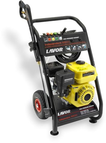 Briconess.com Idropulitrice Professionale ad Acqua Fredda con Motore a Scoppio 4 Tempi 6,5HP e Ruote pneumatiche Lavor Independent 2800
