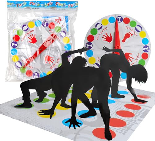 Twisting Game for Kids Adults, Balance Floor Mat Game with Spinner, Twister Air Game Funny Balance Party Game Pad for Family Team, Interactive Puzzle Games for 2+ Players