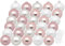 Inge Glas Weihnachtskugeln mit Haken | Schöne Christbaumkugeln aus Glas | Set 30 Kugeln und 40 Aufhänger | Christbaumschmuck Weihnachtsbaumkugeln (Noble Rose | rosa weiß)