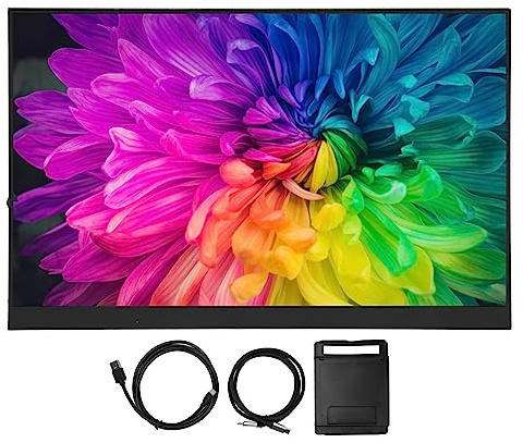 ZenithAur Dual Speakers Portable Monitor, 16 Inch Touchscreen Monitor HD 1920x1200 60Hz with Type C Connectivity, Ideal for Gaming and Travel