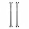 Pieds de soutien réglables en acier inoxydable (50-80 cm, argenté)