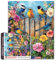 Gartenszenen-Puzzle, 1000 Teile für Erwachsene, Familien (Wildblume, Vogel, Zaun, tropische Blume), Teile passen perfekt zusammen, 50 x 70 cm, Tier-/Wildtier-Aufführung, rahmenbare magische