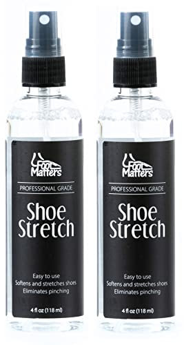 FootMatters Spray professionnel pour bottes et chaussures - Adoucissant et extenseur pour cuir, daim, nubuck, toile - 118 ml (2 packs)