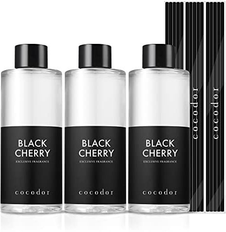 [COCODOR/Black Cherry] Reed Diffuser Refill 200ml * 3packs with Black Fiber stick 15pcs
