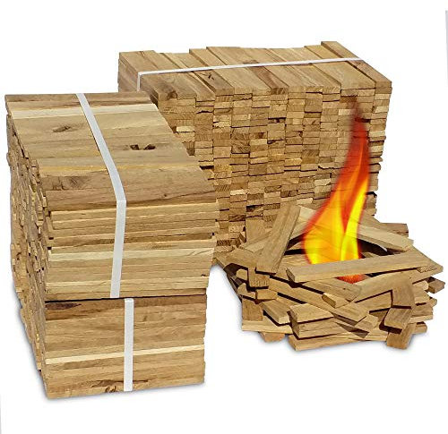 Premium Eiche Anmachholz – Besonders sauberes und trockenes Brennholz – Ideales Anfeuerholz für eine kuschelige Raumwärme - Perfektes Zubehör um Brennholz im Kamin zu entfachen