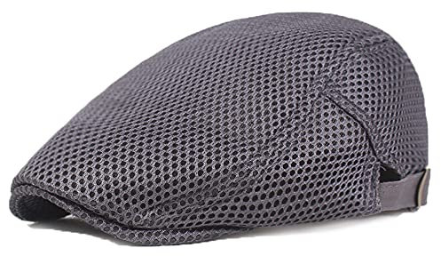 YAMEE Sonnenhut Barett Herren Sommer atmungsaktive Mesh, Schiebermütze Damen,Unisex Beret Schirmmütze Flatcap Sportmütze Gatsby Newsboy Cap, Barette Cap, Größe 56cm-60cm