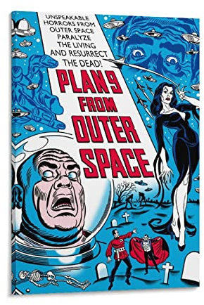Filmposter Plan 9 From Outer Space Vintage Classic Movie Poster and Wall Art Picture Print Modern Family Bedroom Decor Poster 60 x 90 cm