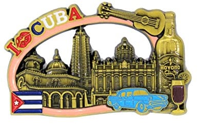 3D City Metal Fridge Magnets Country Holiday Souvenir London Paris NewYork Berlin Dubai Amsterdam Rome Prague Milan Barcelona Venice (Cuba)
