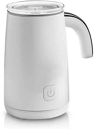 HMTE Schiumatore Automatico caffè Caldo e Freddo Automatico Montalatte Elettrico Montalatte Piccolo (Colore : Bianco, Dimensioni : 19.5X11.5X17Cm) (Bianco 19.5x11.5x17cm)