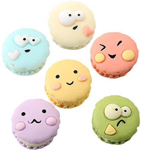 Macaron Kühlschrankmagnete 6pcs Cartoon Sandwich Kekse Whiteboard -Magnete Farbenfrohe Runde Magnete Für Kunsthandwerksdekoration