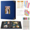 DazSpirit Ringbuch Fotoalbum, Fotoalbum Zum Selbstgestalten Für 160 Bilder, Nachfüllbar Scrapbook Fotobuch Mit 60 Seiten, Inkl.10 Metallic Farbmarker, Gästebuch Für Geburtstag Und Hochzeit (Blau)