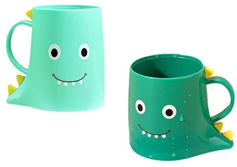 Zahnputzbecher, 2 Stück Zahnputzbecher Kinder zahnputzbecher Set Kunststoff zahnputzbecherhalter ohne Bohren für Erwachsene Jugendliche und Kinder