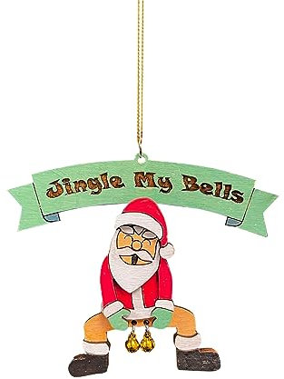 FeiliandaJJ Holz Weihnachtsdeko Anhänger, Weihnachtsmann Deko, Lustig Weihnachten Hängende Zubehör, Weihnachtsbaumschmuck Aus Holz, Weihnachten Hänger for Weihnachtsbaum Auto