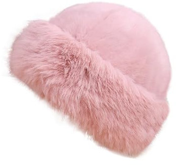 Battnot Mütze Damen Fellmütze Pelzmütze Damen Weihnachtsmütze plüschmütze Warm Weich Damenmütze Kunstfell Faux Fuchs Pelz Warm Weich Russische Kunstpelzmütze für Reisen, Skifahren, Wandern