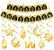 Ramadan Deko Set, Ramadan Mubarak Dekoration inklusive Girlande und Banner, Gold Eid Mubarak Deko, Ramazan Kareem Deko Süsleri Stern Mond Laterne für Eid Party Deko