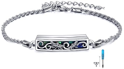 CUPENDA Urnen Armband für Asche Sterling Silber Kremation Keepsake Anhänger Medaillon Armband für Damen