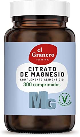 El Granero Integral - Citrato de Magnesio, Complemento Alimenticio a Base de Magnesio - 300 Comprimidos