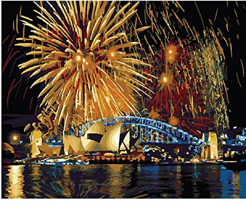 TWYYDP Wooden Adult Puzzle 1000 Pieces Night Sky Fireworks Jigsaw Puzzle