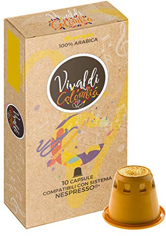 Vivaldi Colombia 100% Arabica Pure Origine | 100 capsules compatibles avec Machine Nespresso®*