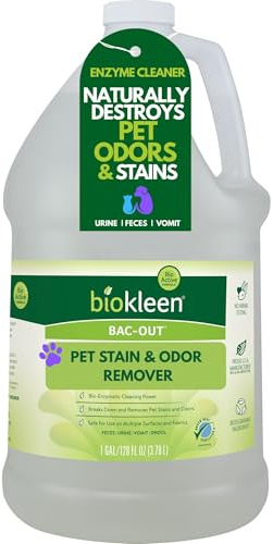 Biokleen PET Bac-Out Geruchsbeseitiger und Fleckenentferner, leistungsstarker Enzym-Spray-Reiniger für Katzen und Hunde, Teppichfleckenentferner, frischer Lavendel-Zitronenduft