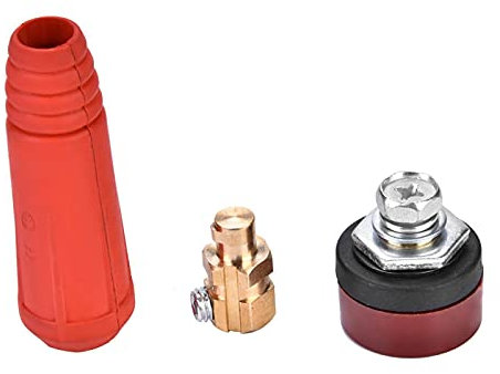 1 Stk Schweißkabelstecker DKJ Kabelstecker Schnellanpassung Adapter Schweißkabel Schnellanschluss DKJ 10-25, DKJ 35-50, DKJ50-70, DKJ70-95 (optional)(DKJ10-25-rot)