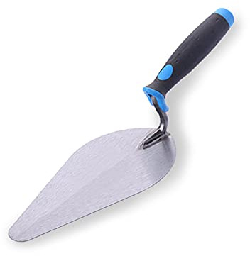 9'' Trowel for Plastering and Bricklaying - Soft Grip Flat Masonry Tool - 9 inch Cement Finishing Bricklayers Trowel