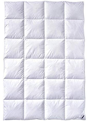 Billerbeck Daunendecke Martina® - 155 x 220 cm Decke - warme Winterdecke - allergikergeeignet – 90% Gänsedaunen, 10% Gänsefedern - weiß