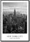 daazoo Rahmenbild Empire State Building | Wandbild mit Rahmen schwarz Hochformat | Bild New York City Skyline | Wohnzimmer Büro | schwarz weiss | 50 x 70 cm