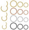 12 Stück Nasenring Piercing Dünn Ring 18g 316L Medizinischer Edelstahl Hinged Nasenringe Nostril Septum Hoops Damen Herren Edelstahl Hinged Clicker Nasolabial Knorpel Spirale Tragus Ohrring Hoops