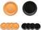 JNAWA Lot de 40 assiettes rondes en carton pour Halloween, vaisselle de fête, noir et orange, assiettes en papier jetables de couleur unie pour Noël, anniversaire, vacances, Halloween, peinture à