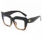 LJCZKA Vintage Blaulichtfilter Brille Katzenaugen Damen, Retro Brille Ohne Stärke Dicker Rahmen Damen Groß Pc Gaming