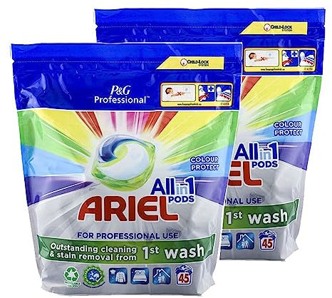 Ariel Professional All in One Pods Color Protect, 2x45 Pods (Pack of 2), 90 Washes