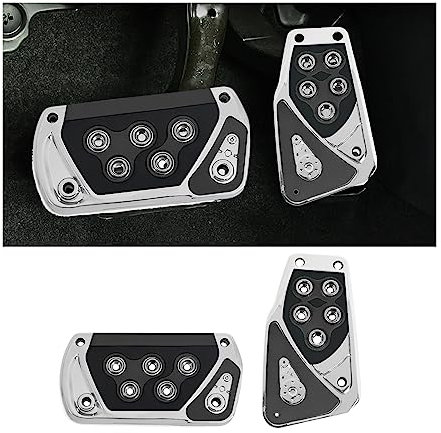 CGEAMDY 2 PCS Auto Pedal Pad Abdeckung, Anti-Rutsch-Automatik-Getriebebremse Gaspedal, Universelle Pedalauflageabdeckung Auto Gaspedal Bremsauflage Pedal(Schwarz)