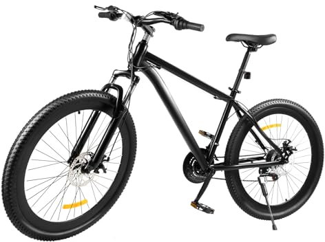 26 Zoll 21 Gang Mountainbike Fahrrad, Mountain Bike für Jungen Damen, Einstellbare Sattelhöhe, U-förmige stoßdämpfende Gabel, für Radfahren und Reisen, Geschenk