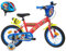Vélo ATLAS Jungen Kinderfahrrad 35,6 cm (14 Zoll), 2 Bremsen, Dekorativer Frontplatte, Hinterer Kanister und Paw Patrol Helm, rot